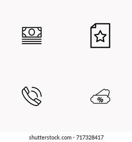 E-commerce line icon set