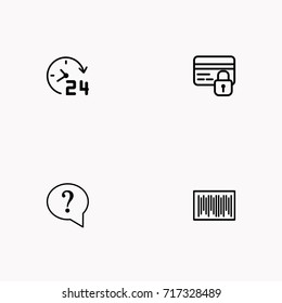 E-commerce line icon set