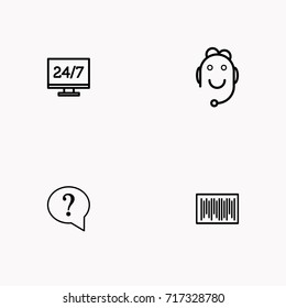 E-commerce line icon set