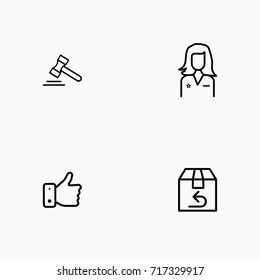 E-commerce line icon set