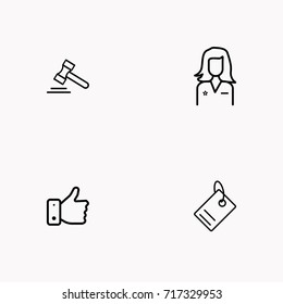 E-commerce line icon set