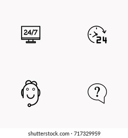 E-commerce line icon set