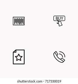 E-commerce line icon set