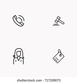 E-commerce line icon set