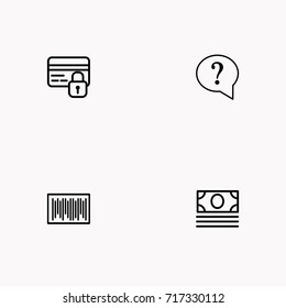 E-commerce line icon set