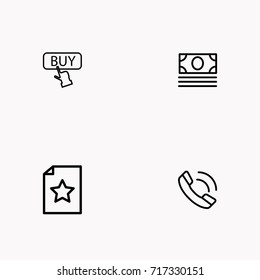 E-commerce line icon set