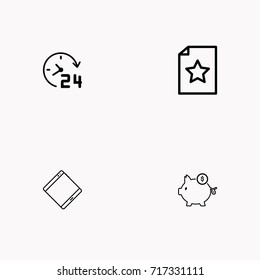 E-commerce line icon set