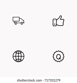 E-commerce line icon set