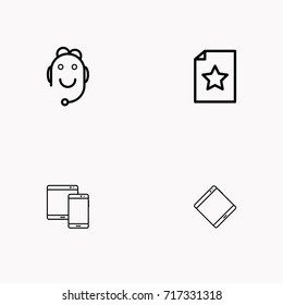 E-commerce line icon set
