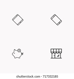 E-commerce line icon set