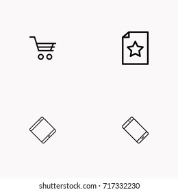 E-commerce line icon set