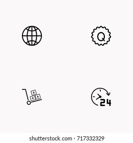 E-commerce line icon set