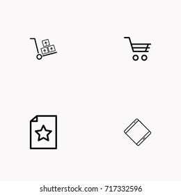 E-commerce line icon set