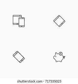E-commerce line icon set
