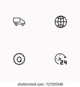 E-commerce line icon set