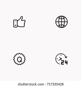 E-commerce line icon set