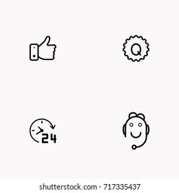 E-commerce line icon set