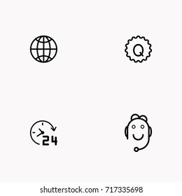 E-commerce line icon set