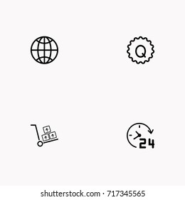 E-commerce line icon set