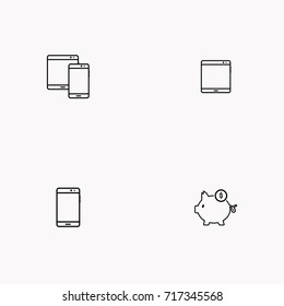 E-commerce line icon set