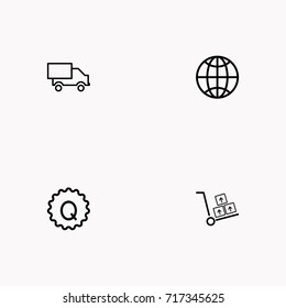 E-commerce line icon set