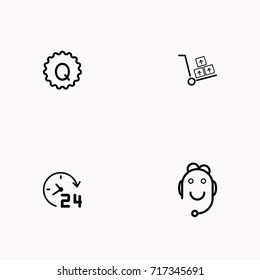 E-commerce line icon set