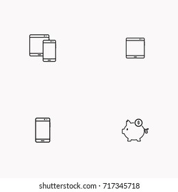 E-commerce line icon set