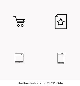 E-commerce line icon set