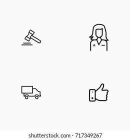 E-commerce line icon set