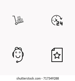 E-commerce line icon set