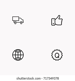 E-commerce line icon set