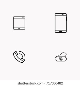 E-commerce line icon set