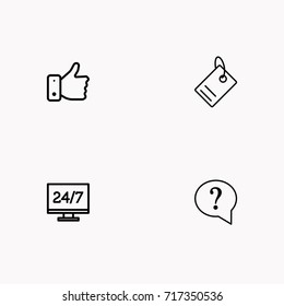E-commerce line icon set