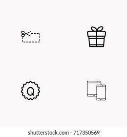 E-commerce line icon set