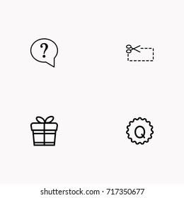 E-commerce line icon set