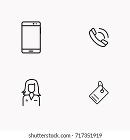 E-commerce line icon set