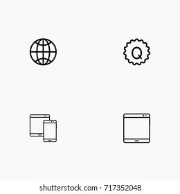 E-commerce line icon set