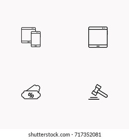 E-commerce line icon set
