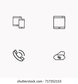 E-commerce line icon set