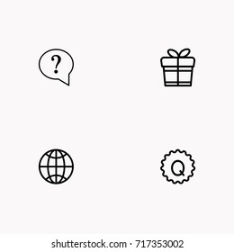 E-commerce line icon set