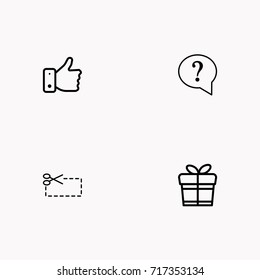 E-commerce line icon set