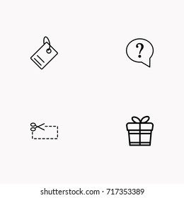 E-commerce line icon set