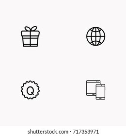 E-commerce line icon set