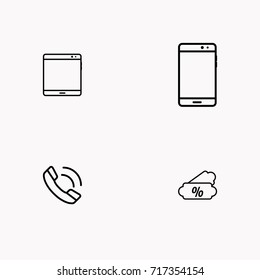 E-commerce line icon set