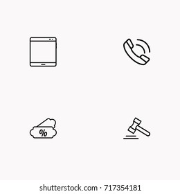 E-commerce line icon set