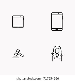 E-commerce line icon set