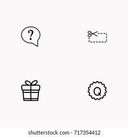 E-commerce line icon set