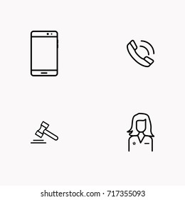 E-commerce line icon set