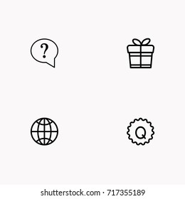 E-commerce line icon set