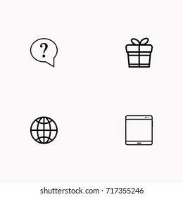 E-commerce line icon set